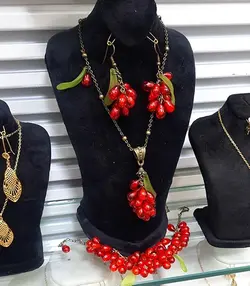 ست کامل دانه انار - خرازی آرامیس اکسسوری دخترانه-اکسسوری یلدایی-نیم ست انار-شب یلدایی