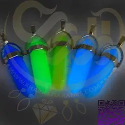 منشور شب تاب نور سبز کد106 - خرازی آرامیس منشورسنگی-منشورگردنبند-سنگ منشوری-