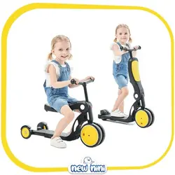 سه چرخه و اسکوتر 5 کاره دسته‌دار کودک ندل | Nadle