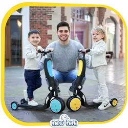 سه چرخه و اسکوتر 5 کاره دسته‌دار کودک ندل | Nadle