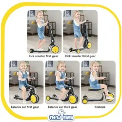 سه چرخه و اسکوتر 5 کاره دسته‌دار کودک ندل | Nadle