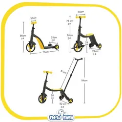 سه‌چرخه و اسکوتر 5 کاره کودک ندل | NADLE