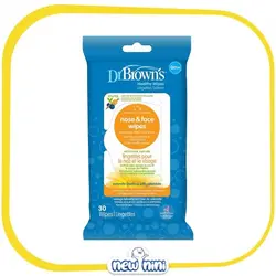دستمال مرطوب دست و صورت 30 عددی دکتر براونز | Dr Brown's
