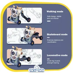 واکر سه کاره کودک طرح موتور فان ترولی | Fun Trolley مدل 3in1 Baby walker