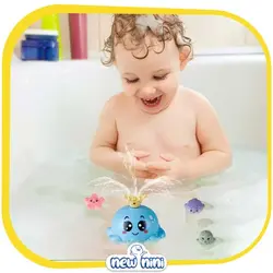 اسباب‌بازی حمام اختاپوس شناور ۴حالته آب‌پاش