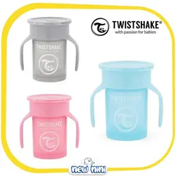 لیوان 360 درجه دسته‌دار ضد چکه تویست شیک | Twistshake