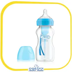 شیشه شیر 270 میلی‌لیتری پهن Option Plus ضد نفخ (ANTI COLIC) دکتر براونز | Dr Brown's