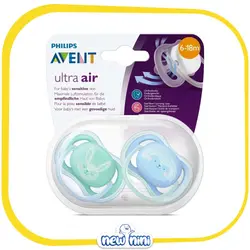 پستانک دو عددی 6 تا 18 ماه اونت | AVENT طرح ULTRA AIR Bunny
