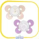 پستانک ارتودنسی 2 عددی چیکو | Chicco مدل Physio Comfort خرس خالدار و صورتی ساده