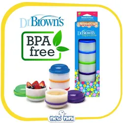 ظرف غذای درب‌دار 6 تکه دکتر براونز | Dr Brown's