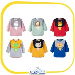 پیش بند آستین دار کودک طرح حیوانات مدل 06