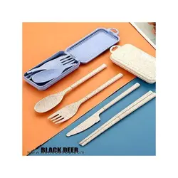 ست قاشق چنگال کارد و چاپستیک گیاهی