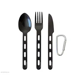 ست قاشق و چنگال و چاقو تیتانیوم Black Deer