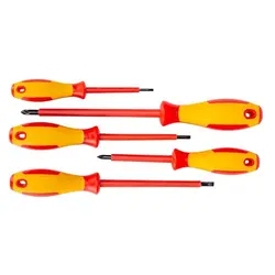 پیچ گوشتی دینگشی مدل دسته عایق 68121 بسته 5 عددی