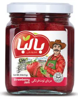 مربا توت فرنگی شیشه 310 گرمی