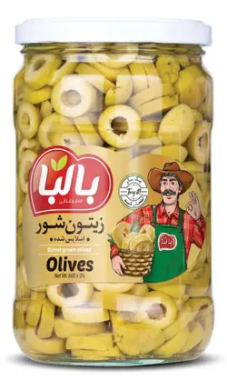 زیتون شور اسلایس شیشه 670 گرمی