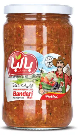 ترشی لیته بندری شیشه 670 گرمی