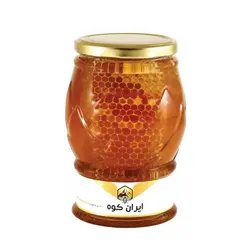 عسل با موم شیشه بزرگ