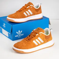 کفش کتونی مدل آدیداس طرح بلغاری رنگ عسلی اشبالت