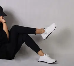 کفش مردانه و زنانه اسکچرز مدل بافت سفید