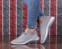 کفش مردانه و زنانه اسکچرز مدل بافت طوسی