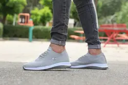 کفش مردانه و زنانه اسکچرز مدل بافت طوسی