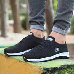 کفش مردانه و زنانه اسکچرز مدل بافت مشکی