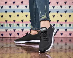 کفش مردانه و زنانه اسکچرز مدل بافت مشکی