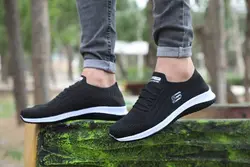 کفش مردانه و زنانه اسکچرز مدل بافت مشکی