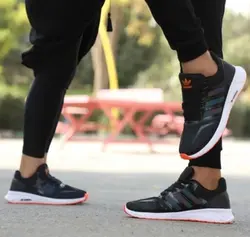 کفش کتونی طرح آدیداس مدل پاندول رنگ مشکی - فطرس اسپرت