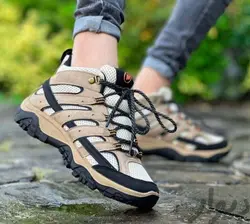 کفش کتونی مدل مرل ساقدار رنگ کرمی - فطرس اسپرت