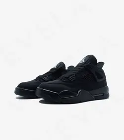 کفش کتونی طرح جردن 4 رنگ مشکی تمام - فطرس اسپرت