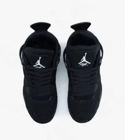 کفش کتونی طرح جردن 4 رنگ مشکی تمام - فطرس اسپرت