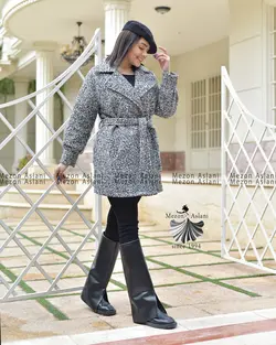 مانتو پشمی طرح شنی