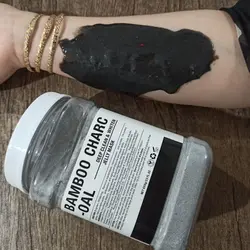 ماسک پودری هیدروژلی زغالی بامبو لایه بردار و ضد چین و چروک پوست (