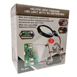 گیره مونتاژ ذره بین دار با پایه چراغدار اصلی [TE-801]