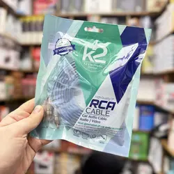 کابل RCA دو به دو 5 متری فیش فلزی| K2 Electronics