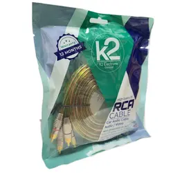کابل RCA دو به دو 5 متری فیش فلزی| K2 Electronics