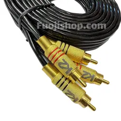 کابل RCA دو به دو 5 متری فیش فلزی| K2 Electronics