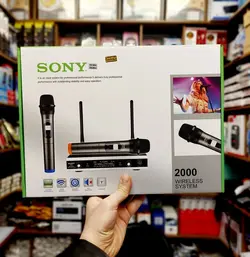 میکروفون بی سیم 2 دستی سونی [SONY-2000]