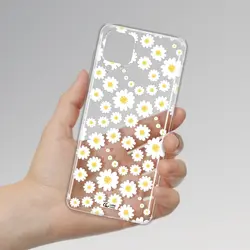 قاب شفاف تی پی یو طرح گلهای بابونه مناسب برای گوشی Samsung A12 4g