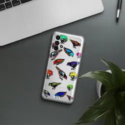 قاب شفاف تی پی یو طرح نقاشی پرندگان رنگارنگ مناسب برای گوشی Samsung A13 4g