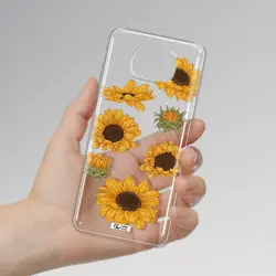قاب شفاف تی پی یو طرح گل آفتابگردان مناسب برای گوشی Xiaomi Poco X3
