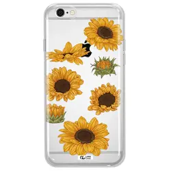 قاب شفاف تی پی یو طرح گل آفتابگردان مناسب برای گوشی Apple iPhone 6