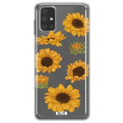قاب شفاف تی پی یو طرح گل آفتابگردان مناسب برای گوشی Samsung M51