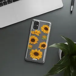قاب شفاف تی پی یو طرح گل آفتابگردان مناسب برای گوشی Samsung M51
