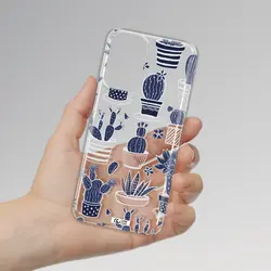 قاب شفاف تی پی یو طرح کاکتوس های آبی مناسب برای گوشی Samsung A33
