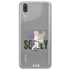 قاب شفاف تی پی یو طرح فرشته چنگ نواز مناسب برای گوشی Huawei P20