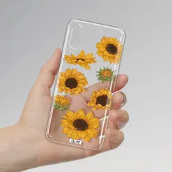 قاب شفاف تی پی یو طرح گل آفتابگردان مناسب برای گوشی Samsung A50