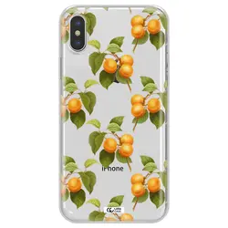 قاب شفاف تی پی یو طرح زردآلو مناسب برای گوشی Apple iPhone XS max